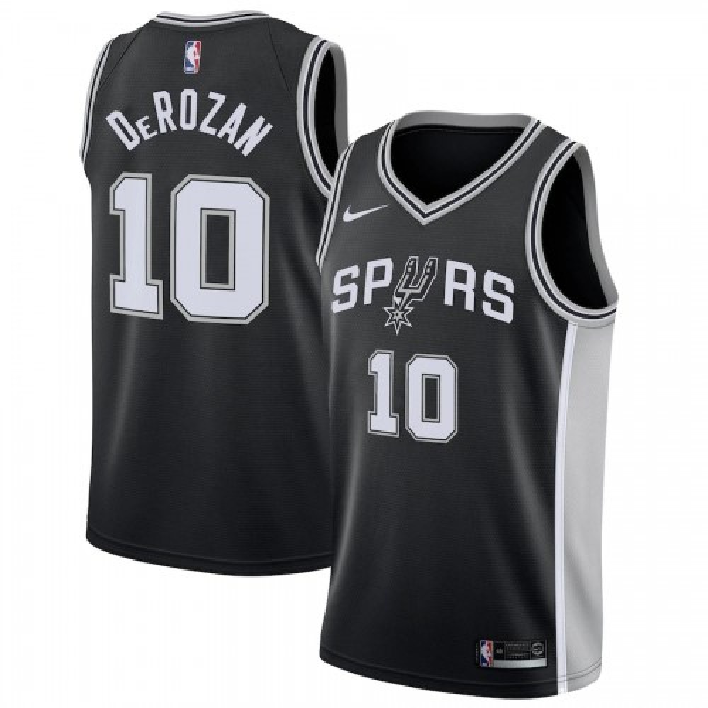 Men's San Antonio Spurs DeMar DeRozan #10 Black Swingman Jersey - Icon Edition-Pro Kit Vault | Brand New 26/27 Sports Jerseys